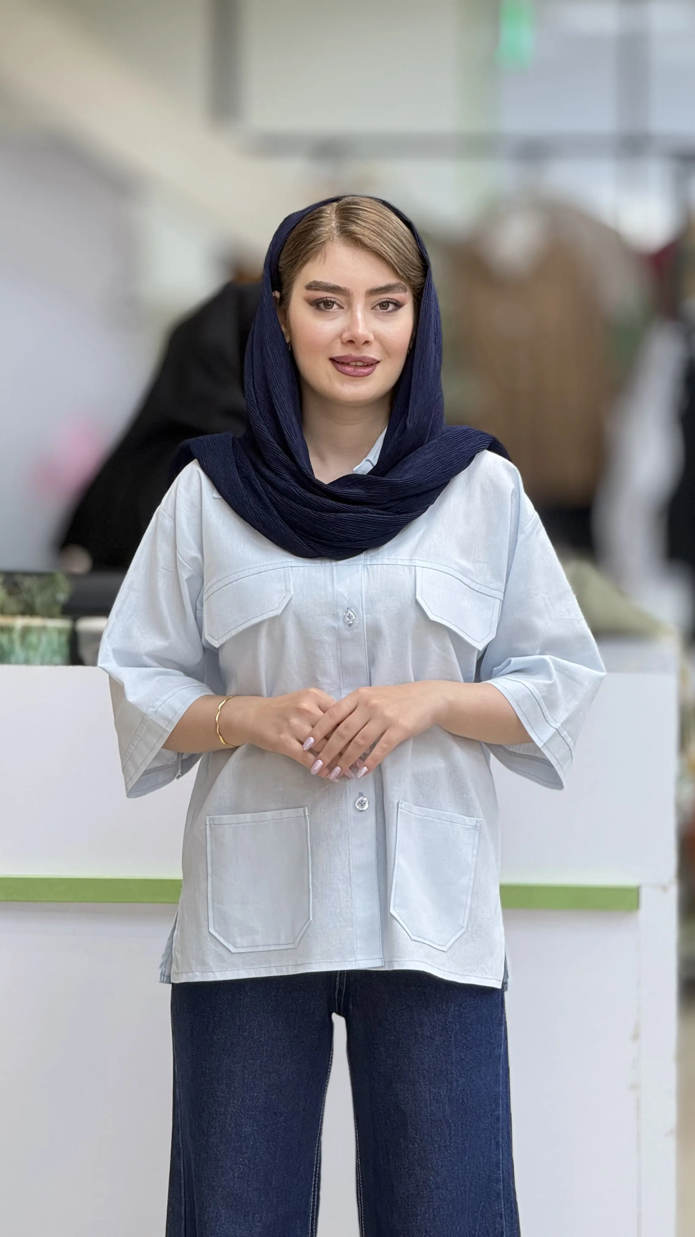 شومیز لینن چهار جیب